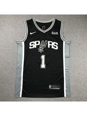 Youths Kids Victor Wembanyama Stitched Black Jersey